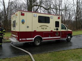U-13 operating while Mutual Aid to Banksville 3/14/10. (Photos Courtesy of Banksville FD) 